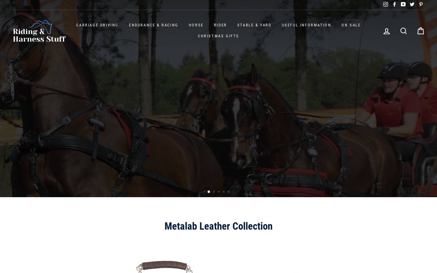 Harnessstuff homepage screenshot