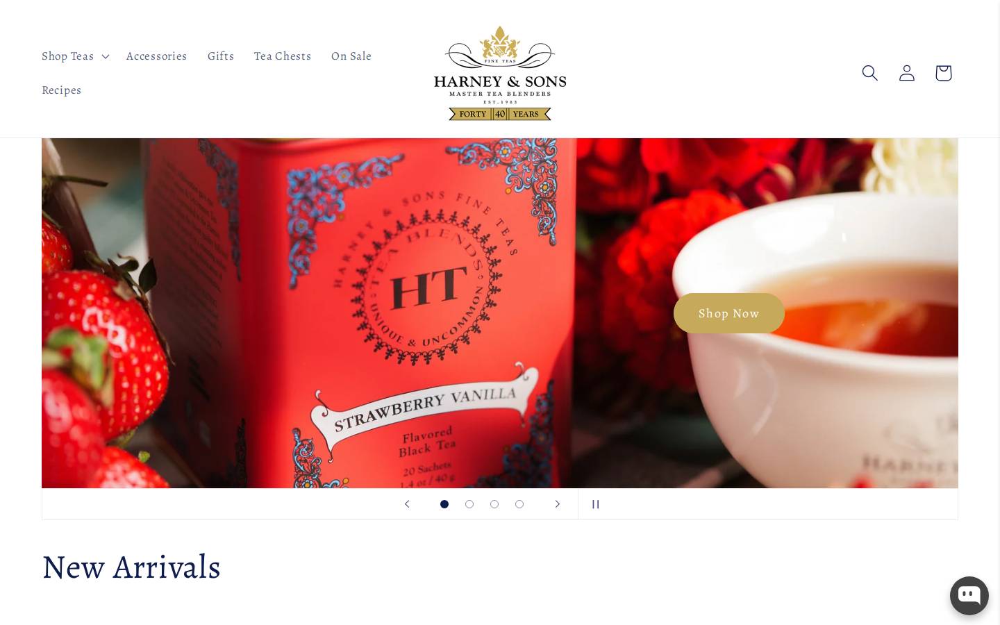 harneyteas.co.nz homepage screenshot