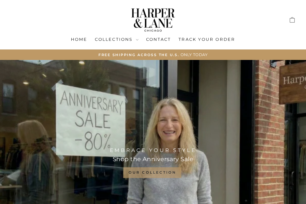 Harper & Lane homepage screenshot