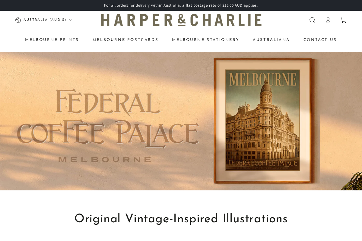 Harper & Charlie homepage screenshot