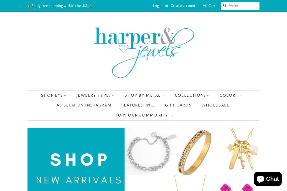 harperandjewels.com homepage screenshot