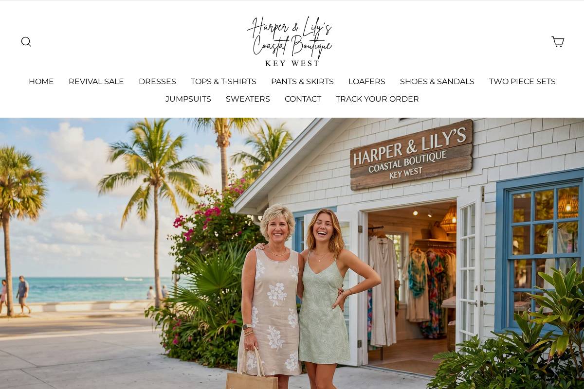 Harperandlily homepage screenshot