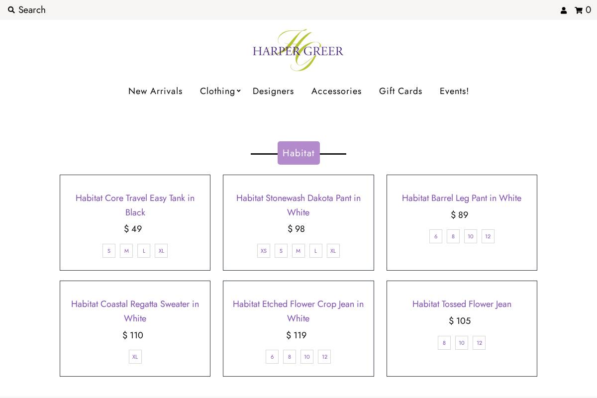 harpergreer.com homepage screenshot