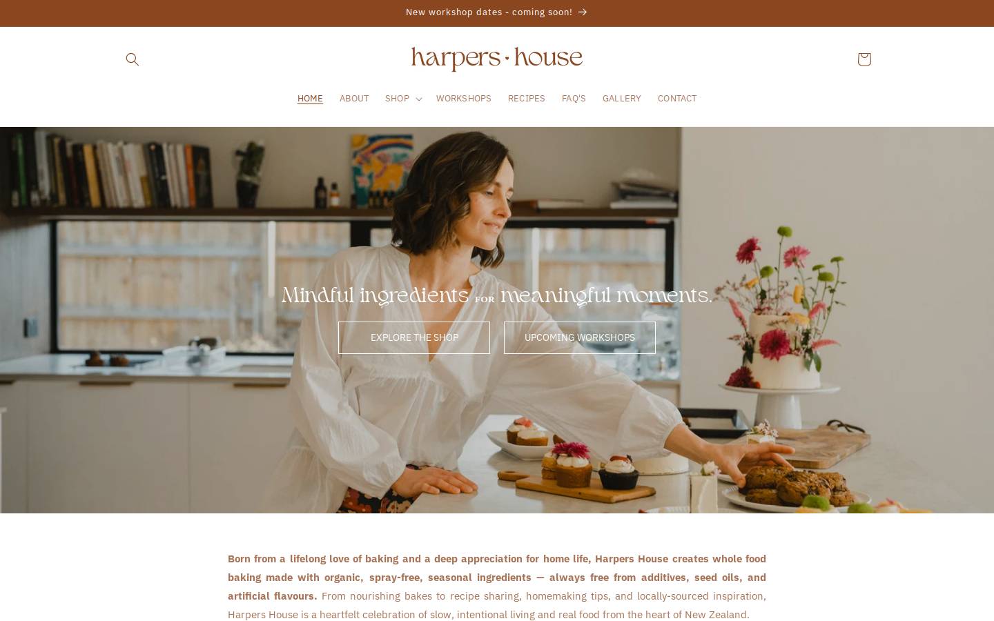 harpershouse.co.nz homepage screenshot