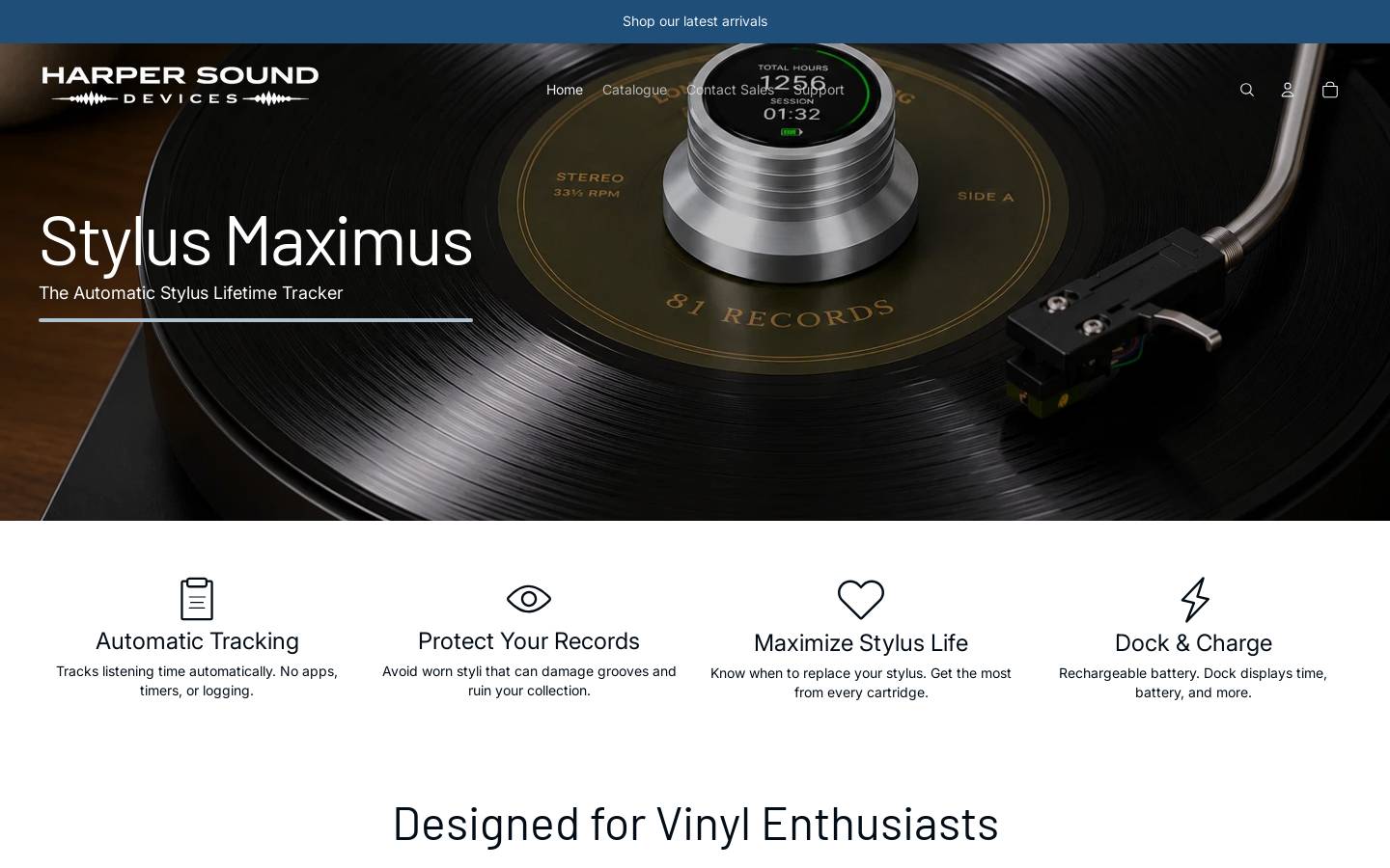 harpersound.shop homepage screenshot