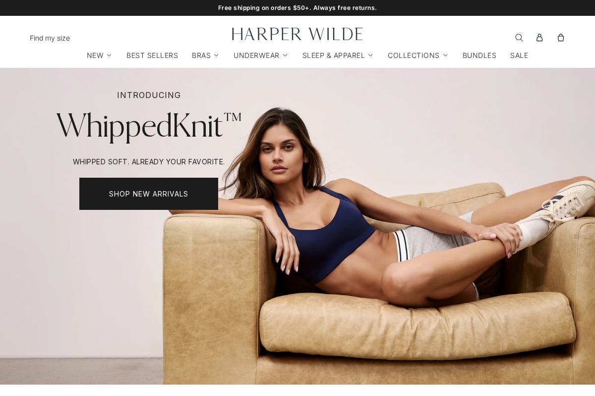 Harper Wilde homepage screenshot