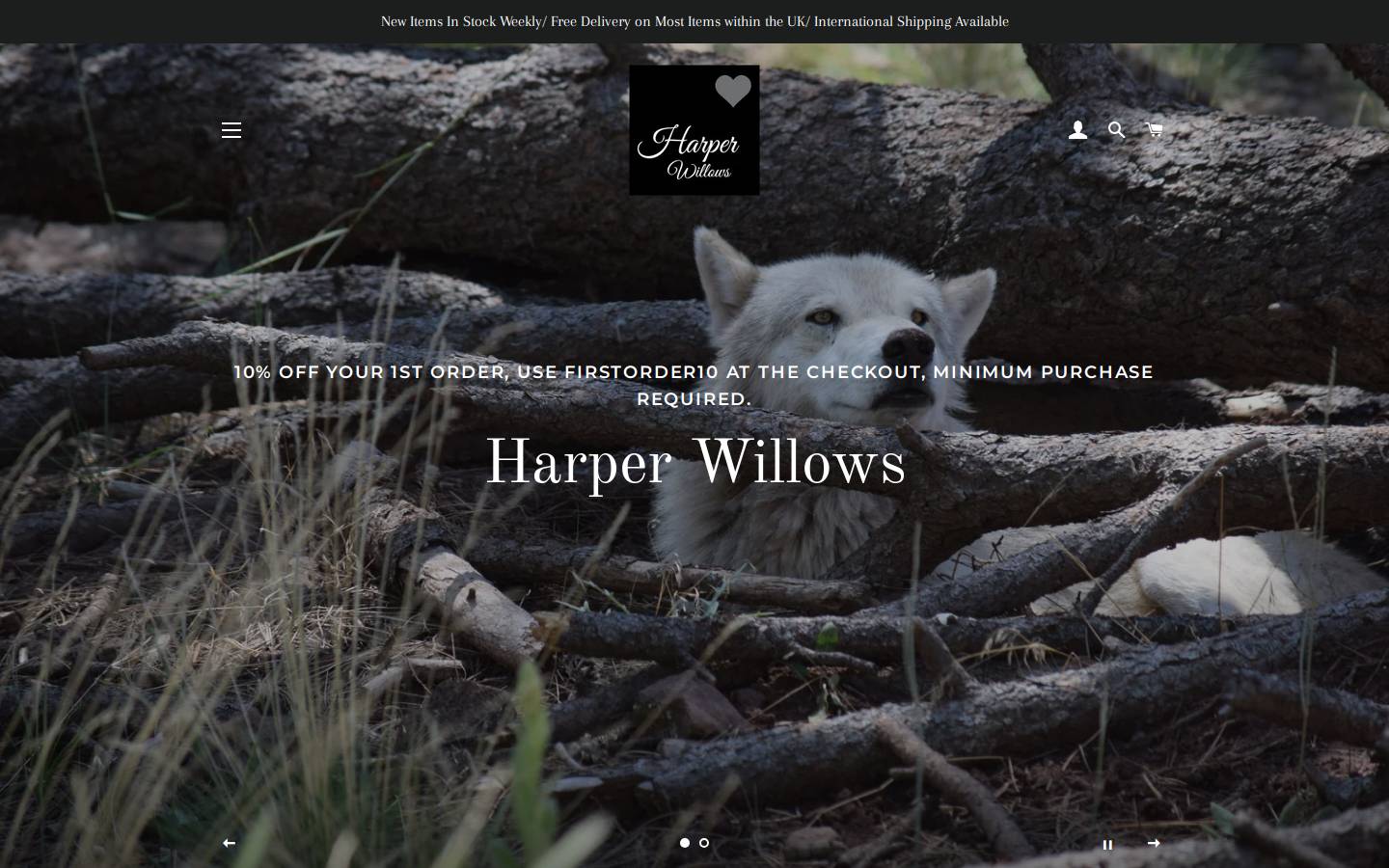 harperwillows.com homepage screenshot
