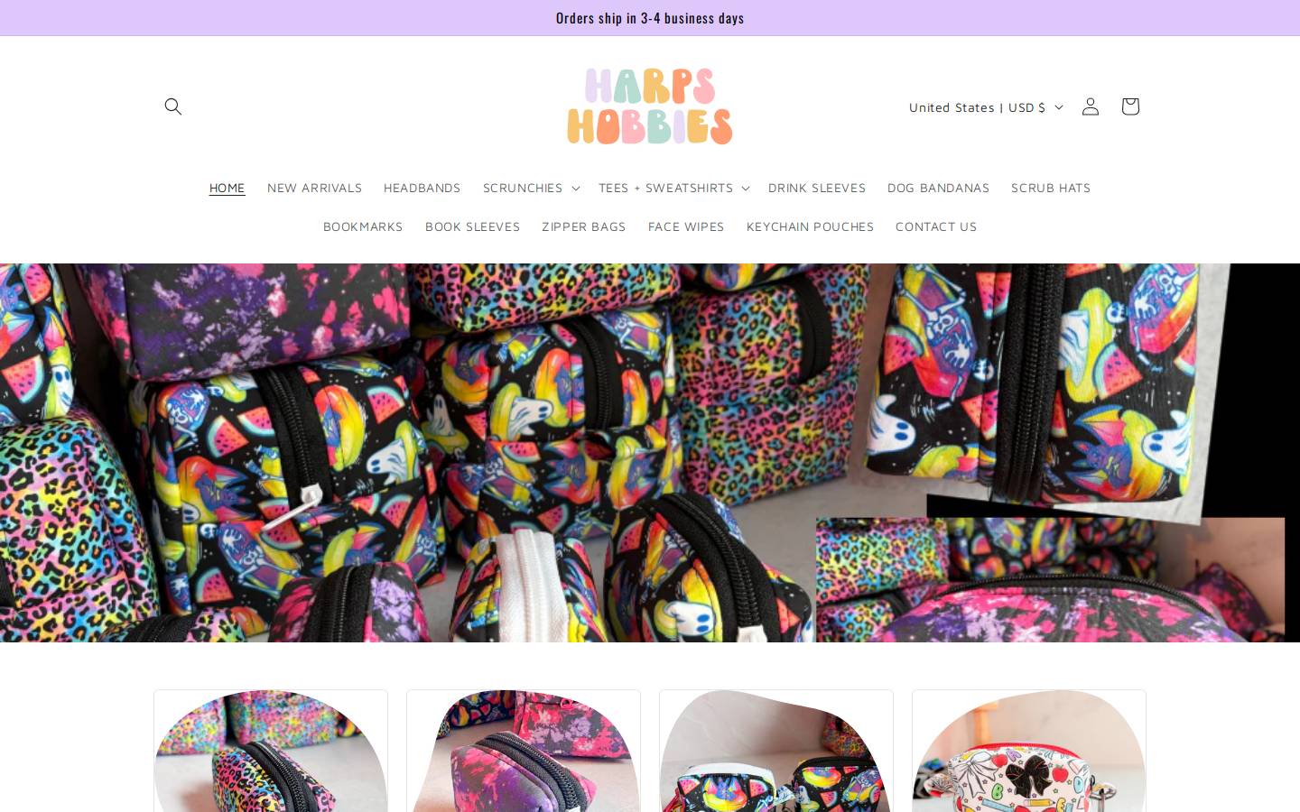 harpshobbies.com homepage screenshot