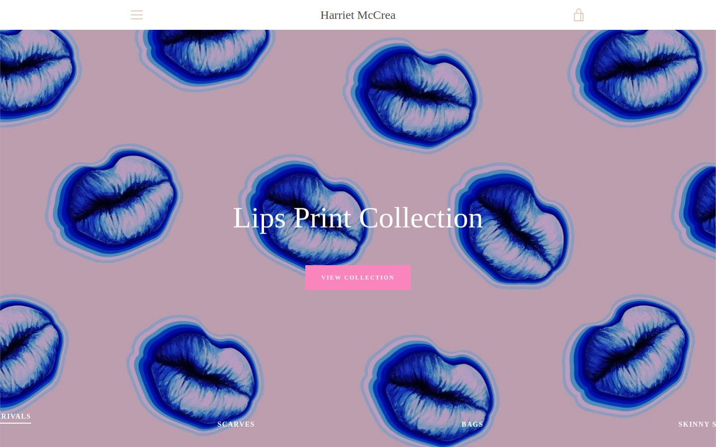 harrietmccrea.com homepage screenshot