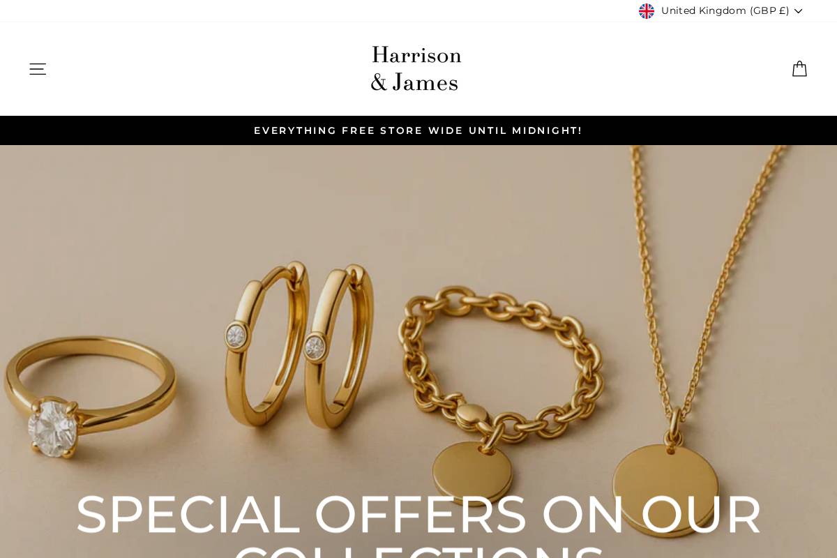 Harrisonandjames homepage screenshot