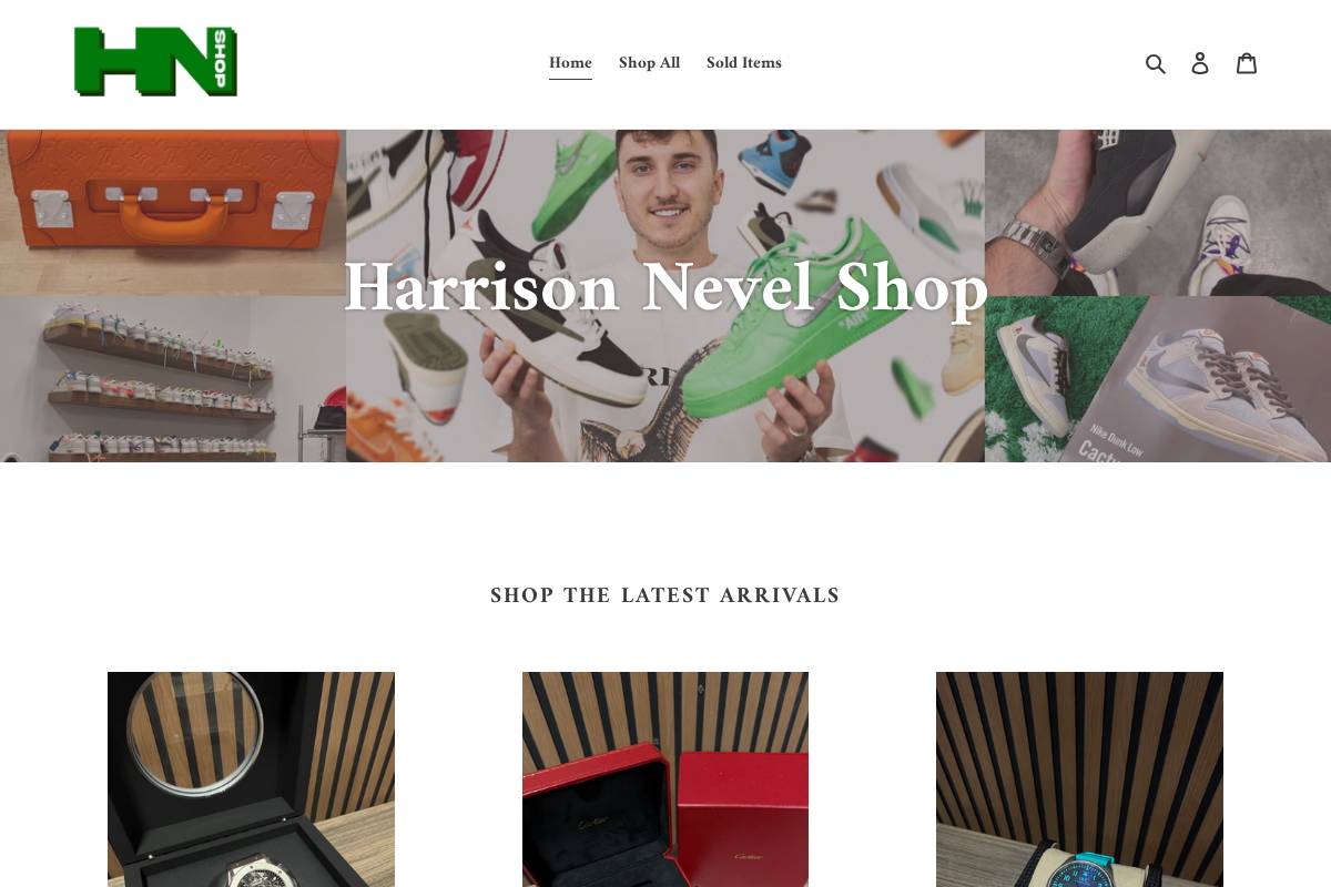 harrisonnevel.com homepage screenshot