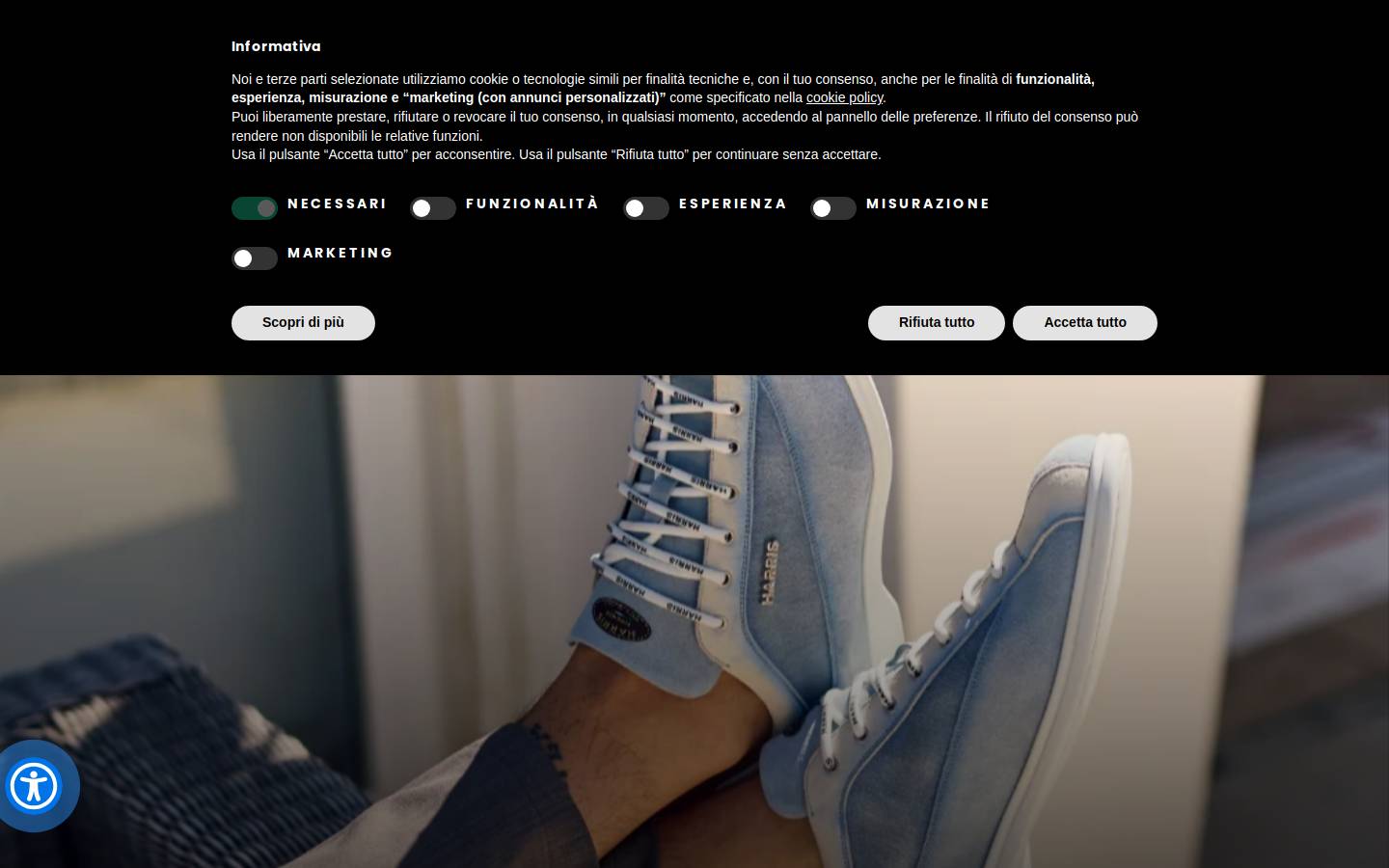 harrisshoes.it homepage screenshot