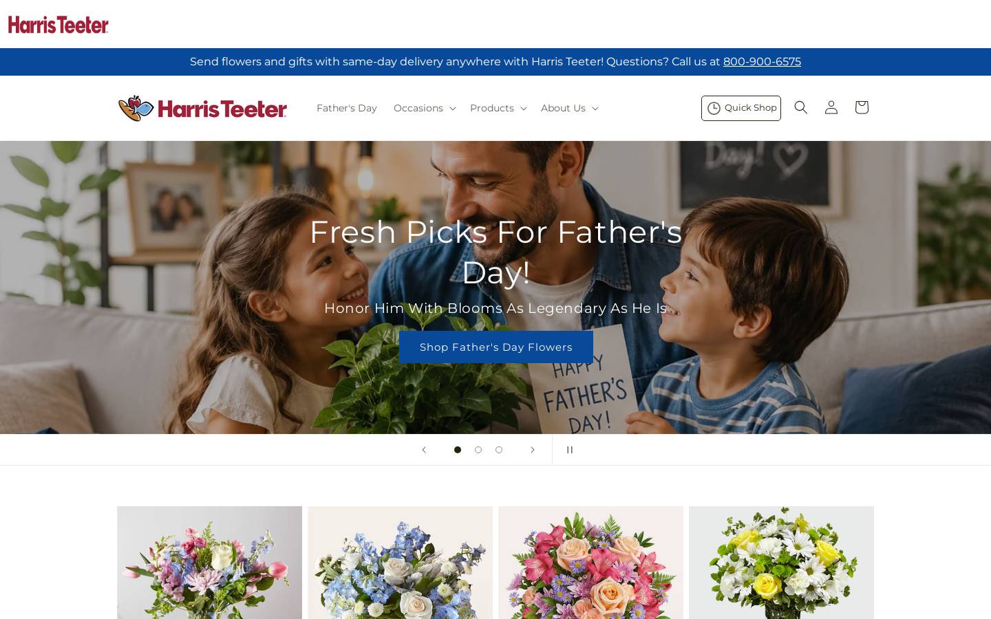 harristeeterflorist.com homepage screenshot