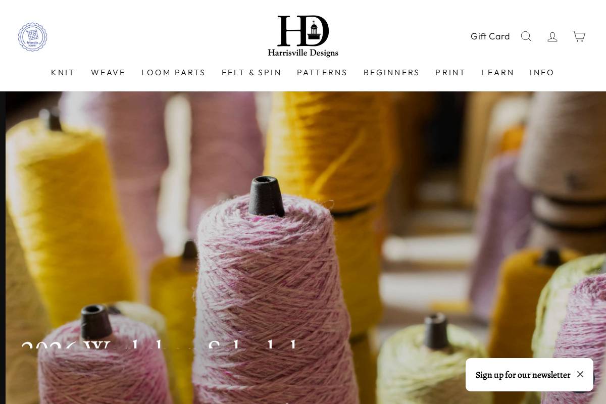 harrisville.com homepage screenshot