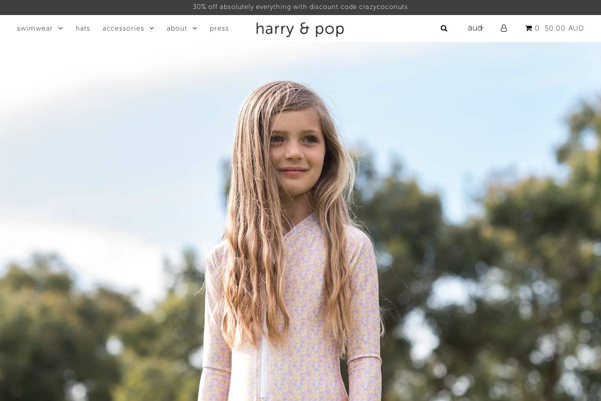 harryandpop.com homepage screenshot