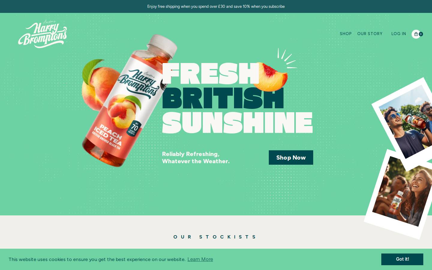 harrybrompton.com homepage screenshot