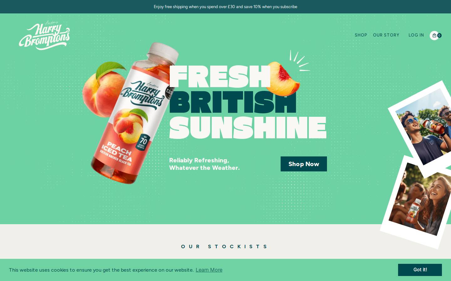 harrybromptons.co.uk homepage screenshot