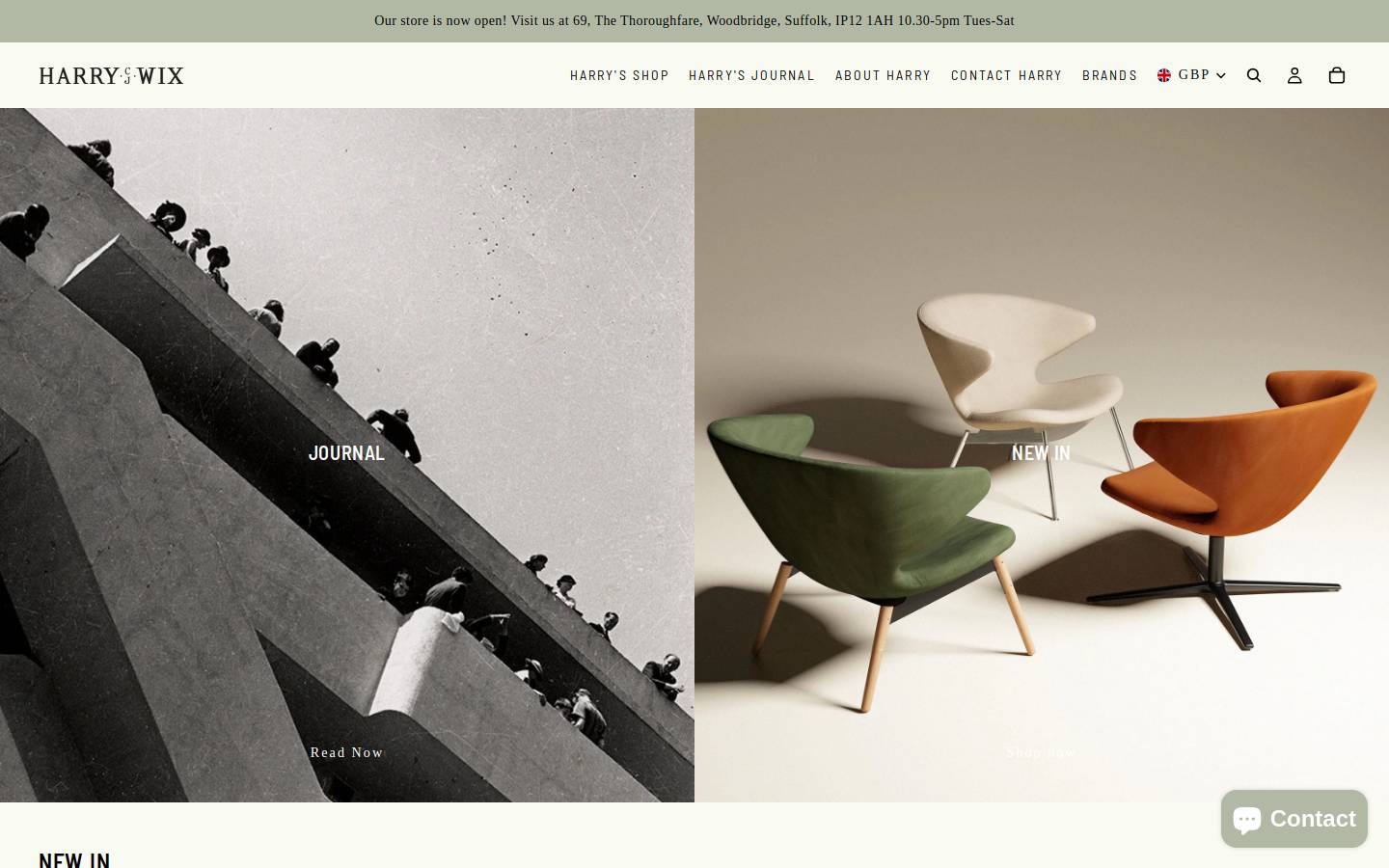 harrycjwix.com homepage screenshot