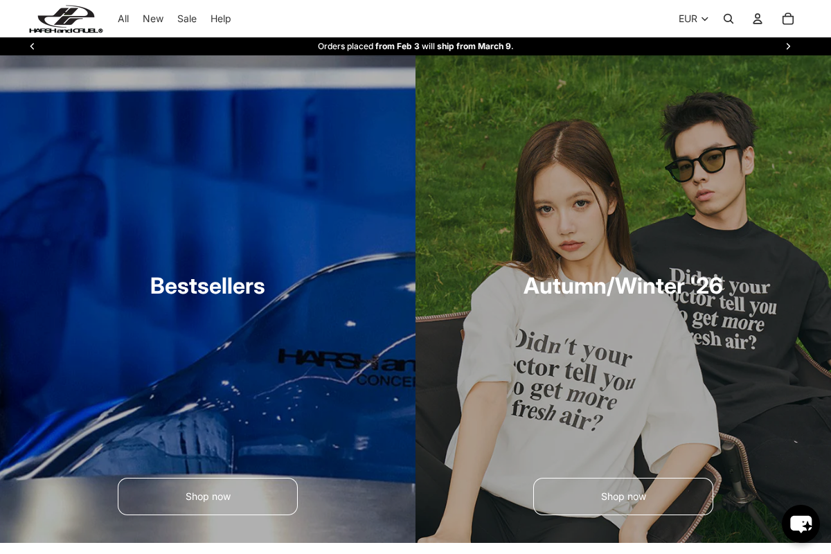 Harshandcruel homepage screenshot