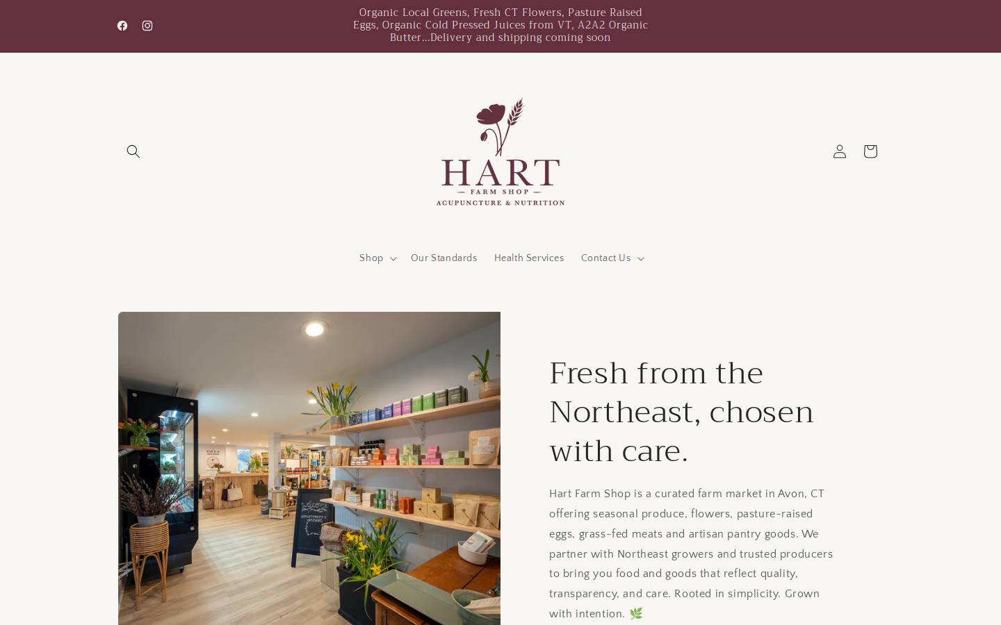 hartfarmshop.com homepage screenshot