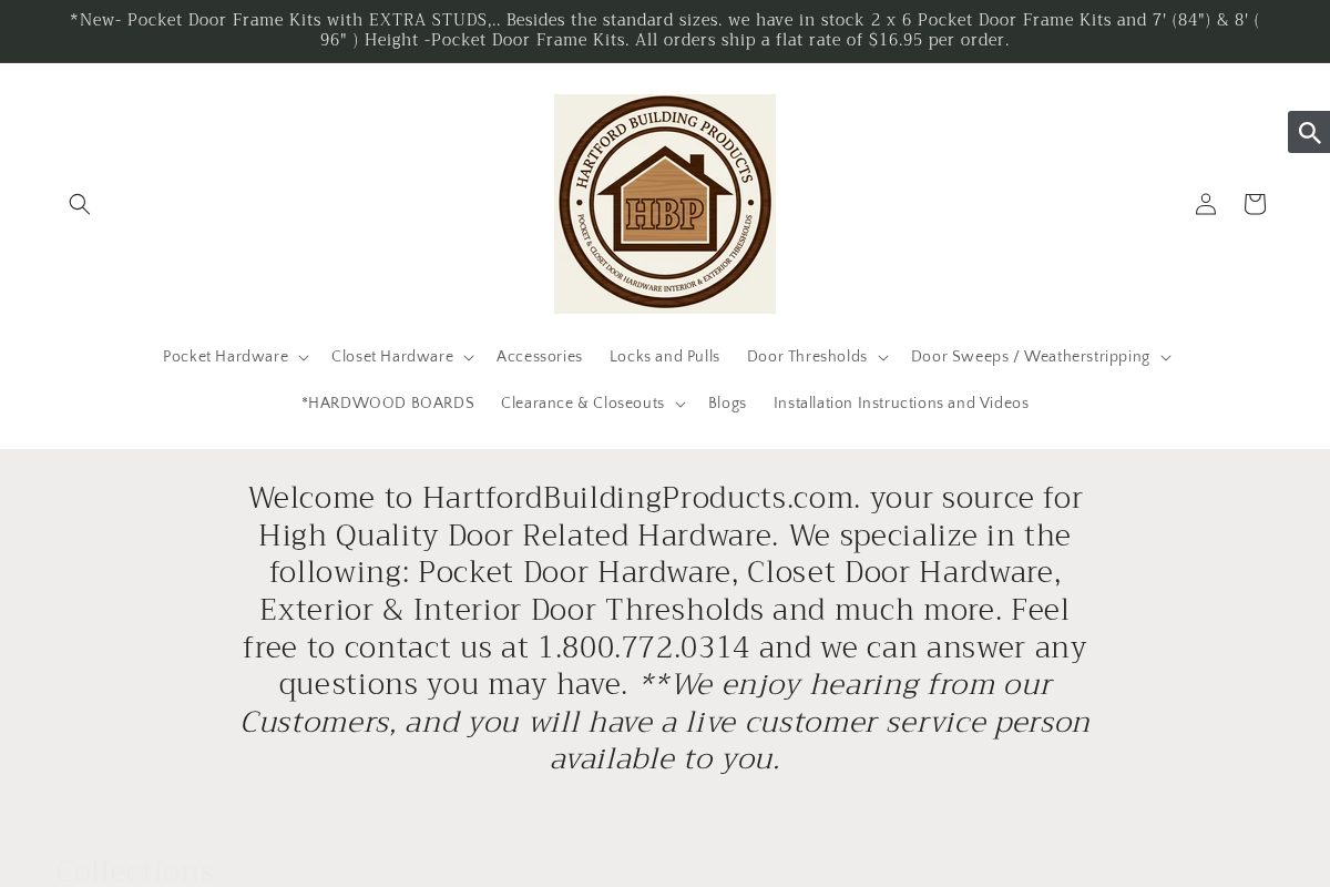 Hartford Building Products homepage screenshot