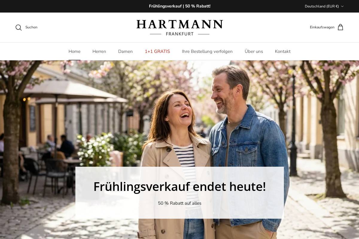 Hartmann Frankfurt homepage screenshot