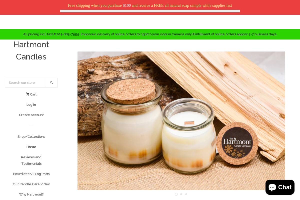 hartmont.com homepage screenshot