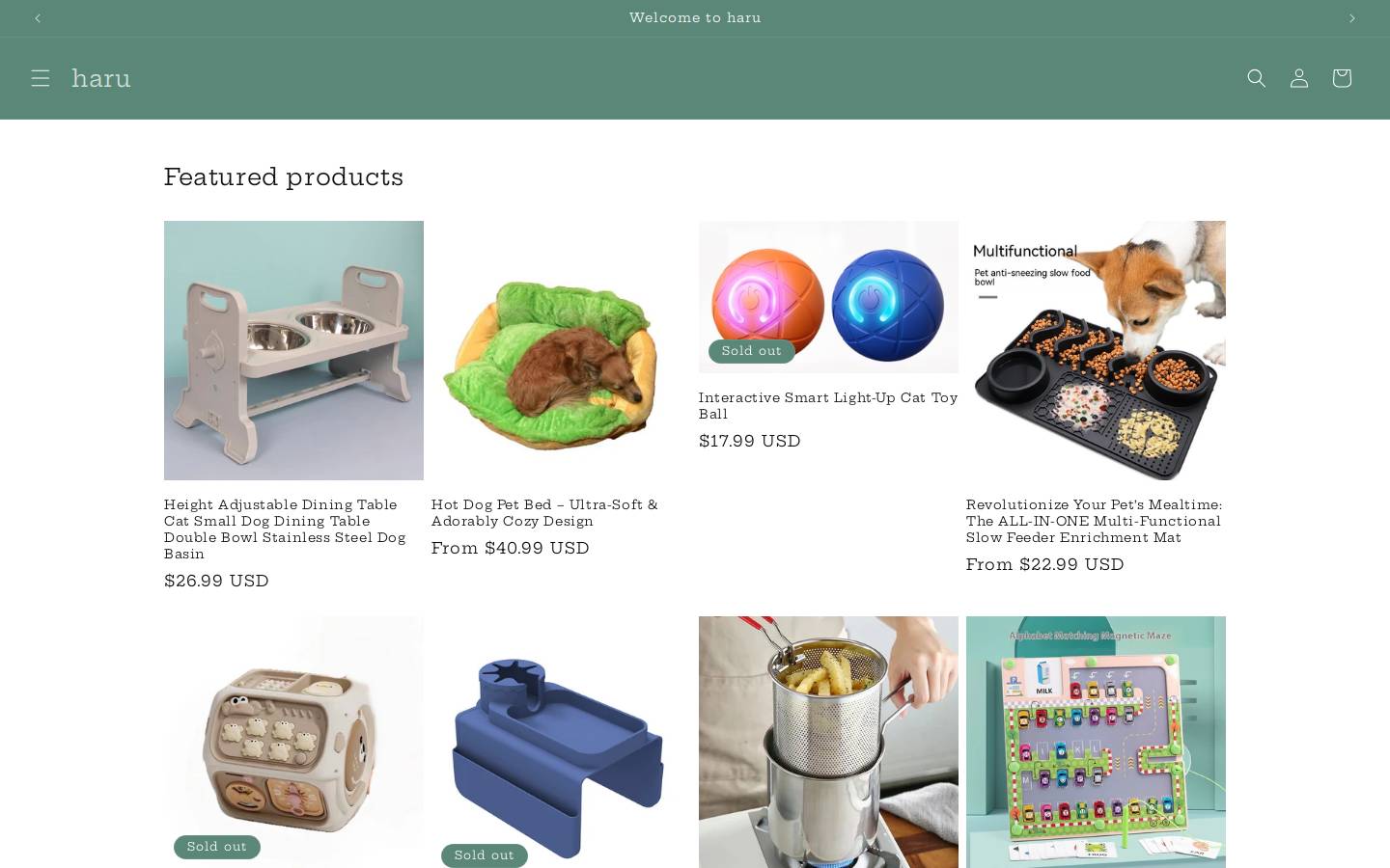 harushops.com homepage screenshot