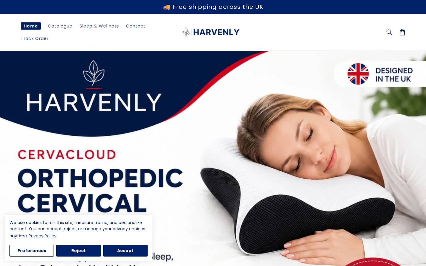 harvenly.com homepage screenshot