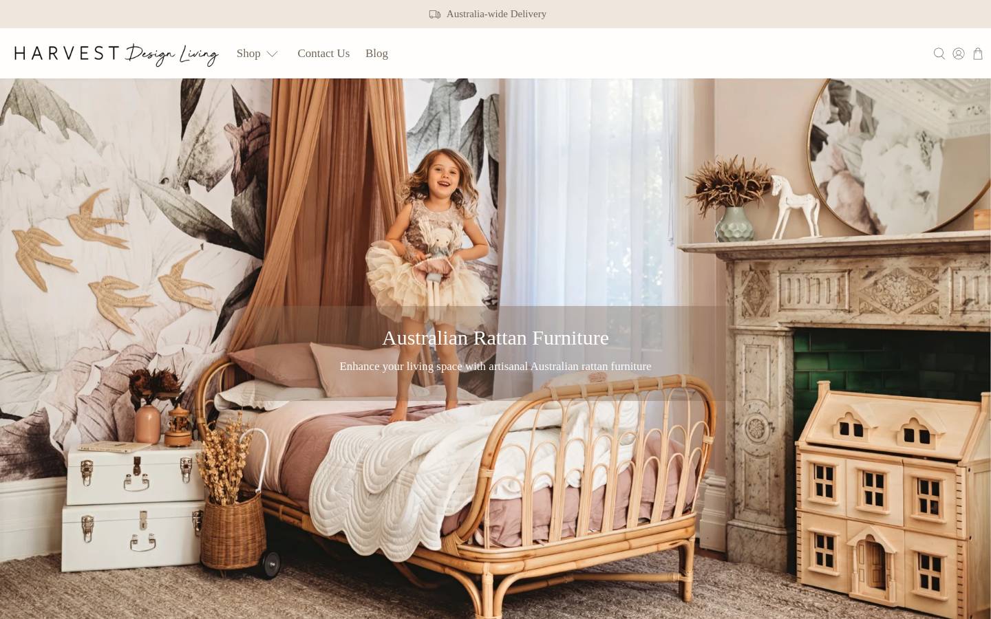 harvestdesign.com.au homepage screenshot
