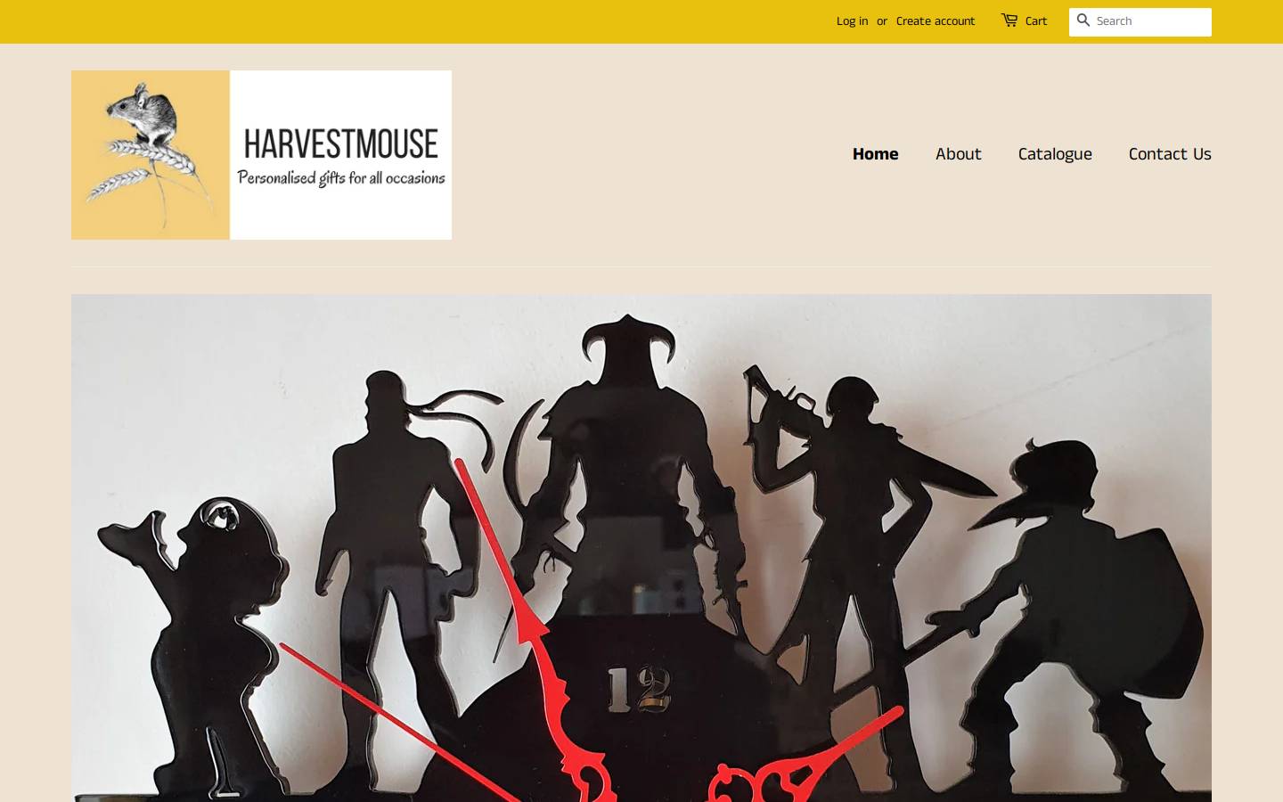 harvestmouse.net homepage screenshot
