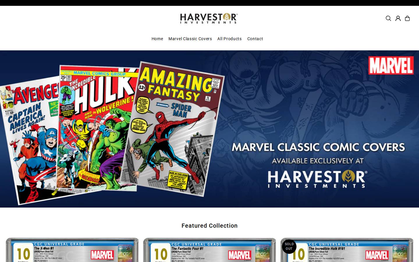 harvestorinvestments.com homepage screenshot