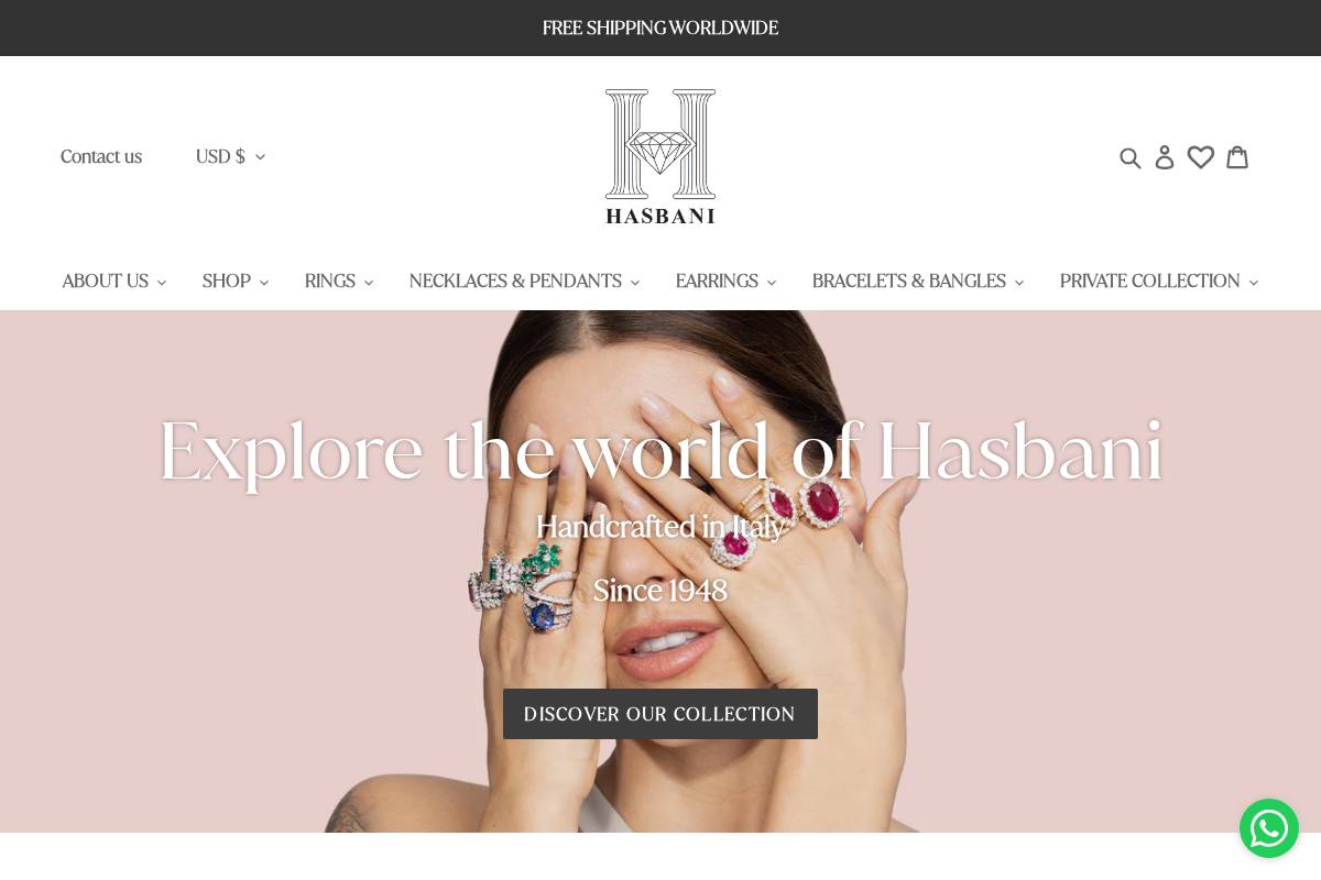 Hasbani homepage screenshot