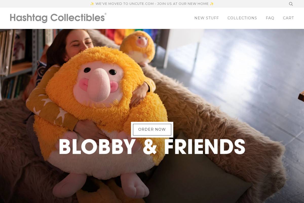 Hashtag Collectibles homepage screenshot