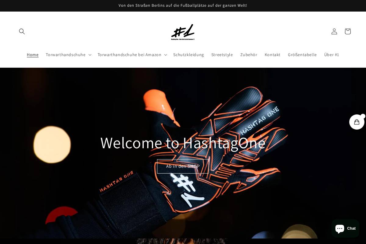 hashtagone-goalkeeping.com homepage screenshot