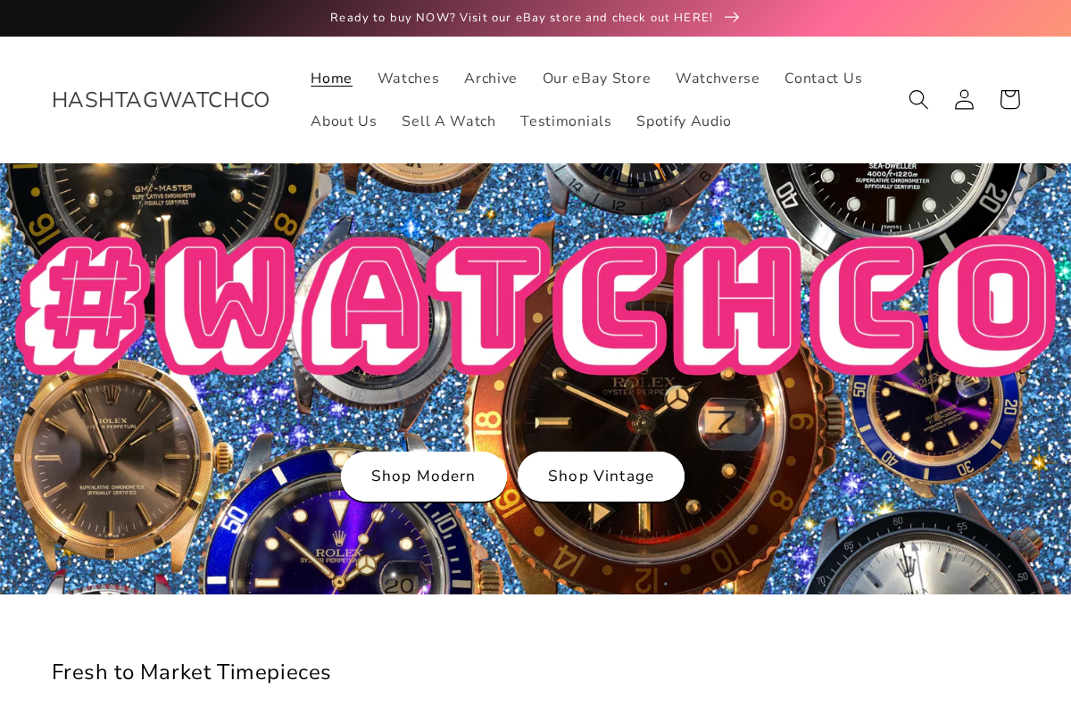 HASHTAGWATCHCO homepage screenshot