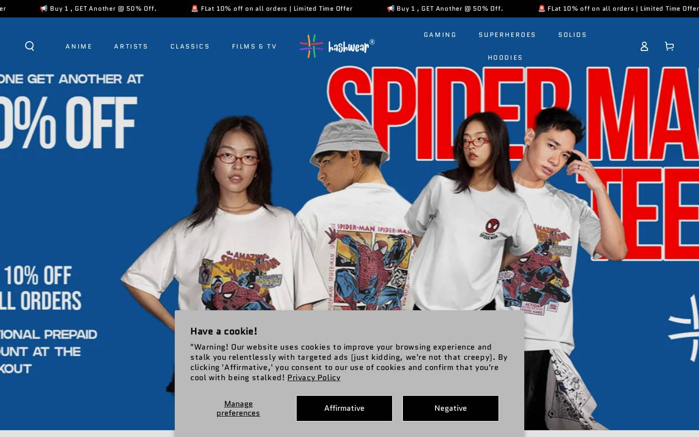 hashwear.in homepage screenshot