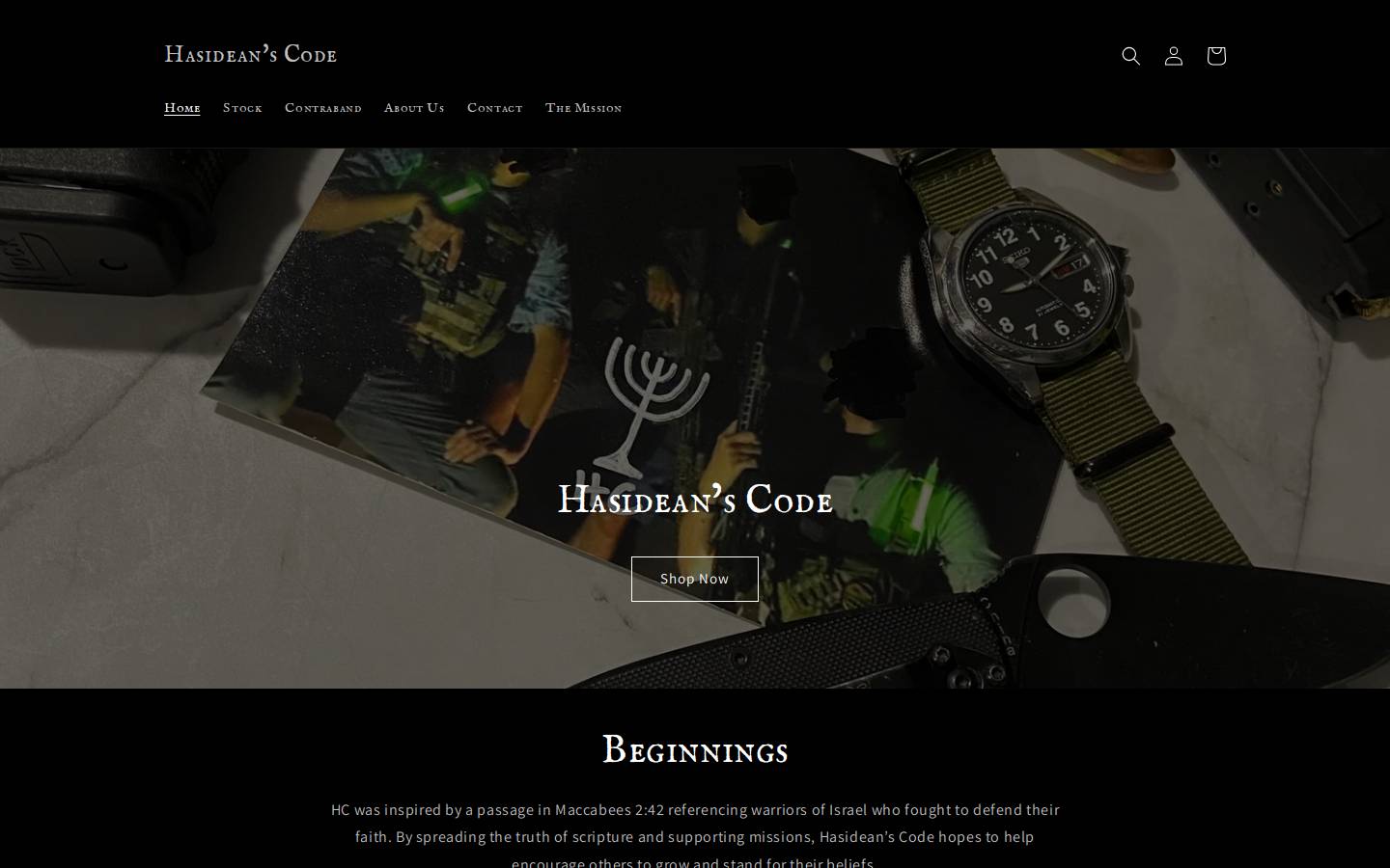 hasideanscode.com homepage screenshot