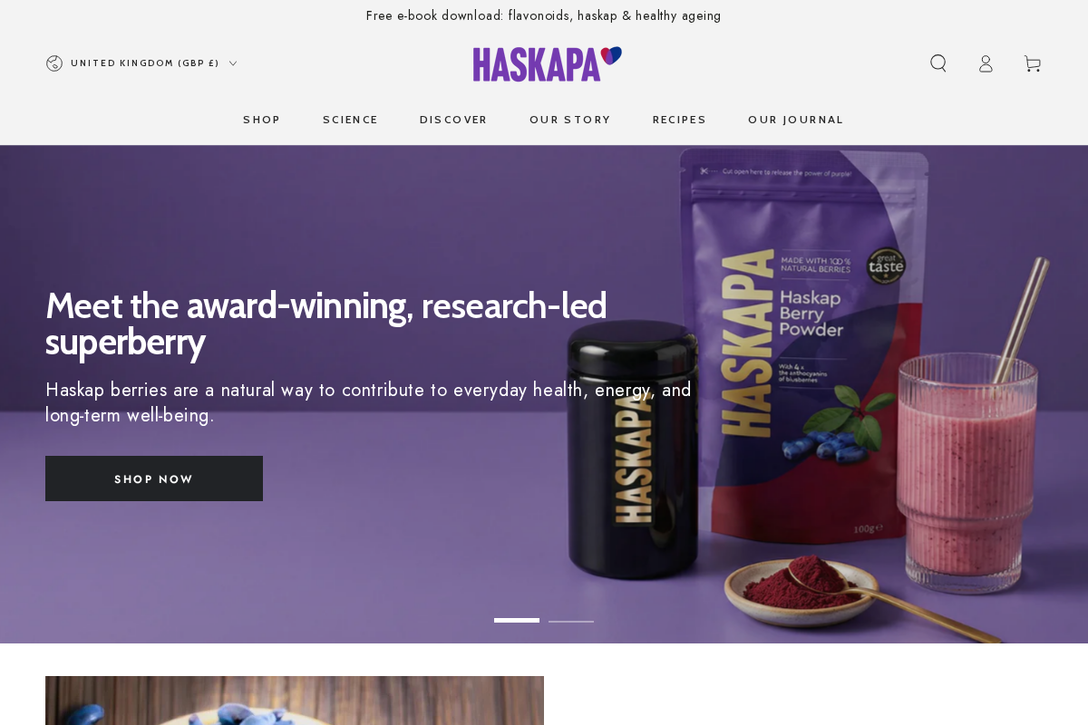 Haskapa homepage screenshot