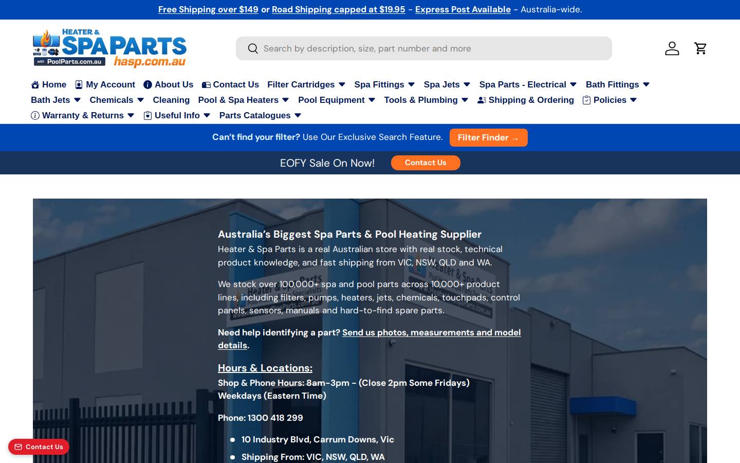 hasp.com.au homepage screenshot