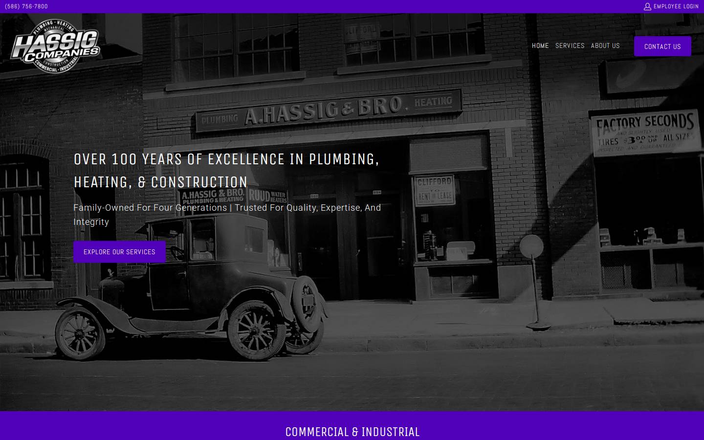 hassigcompanies.com homepage screenshot