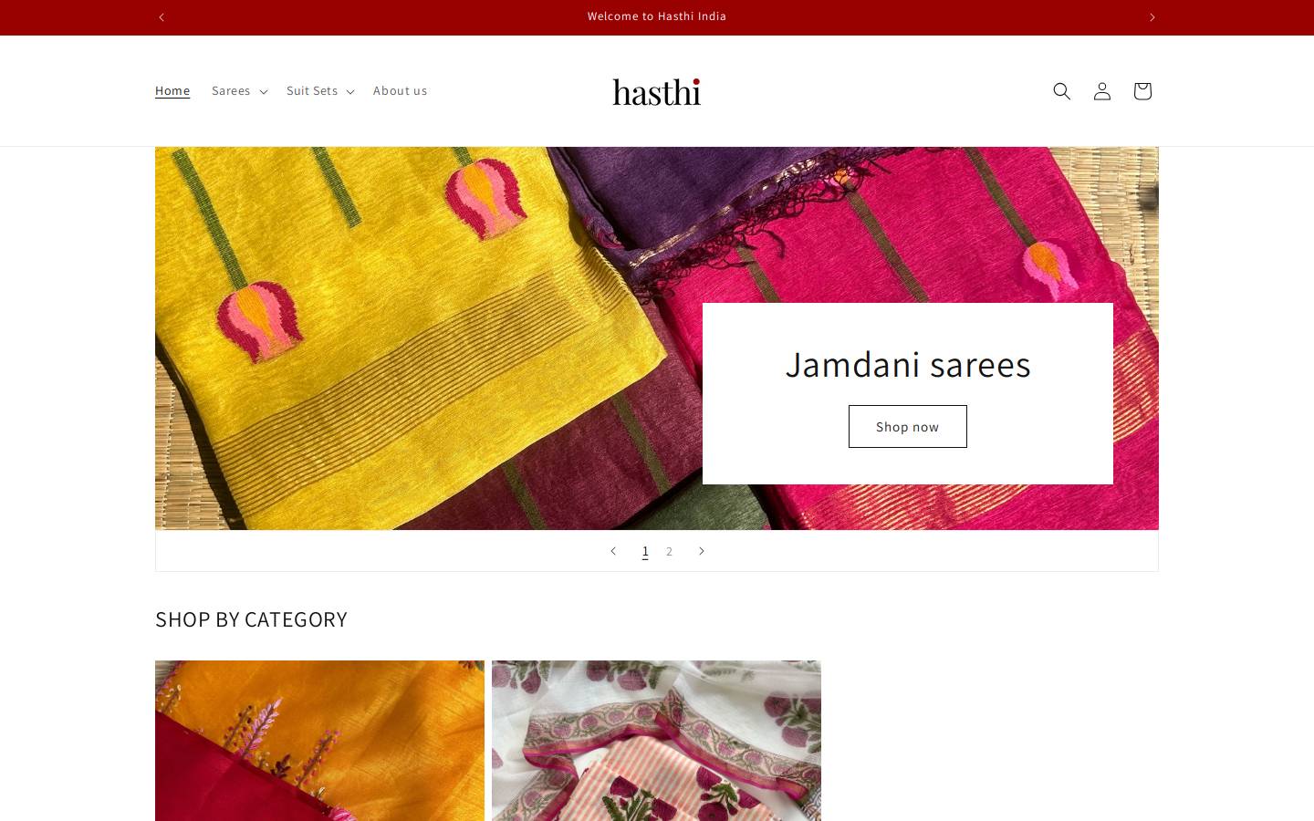 hasthi.in homepage screenshot