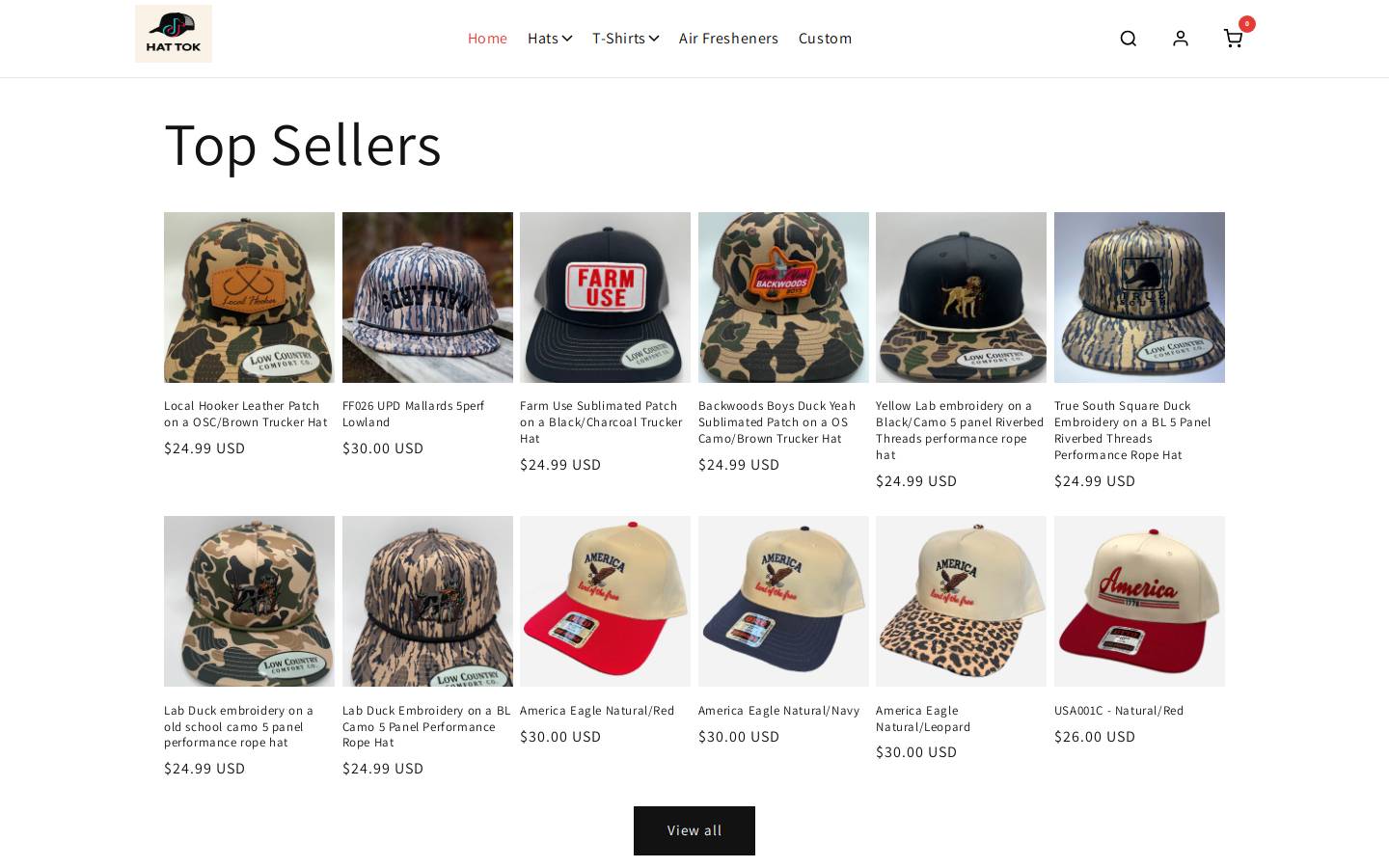 hat-tok.com homepage screenshot