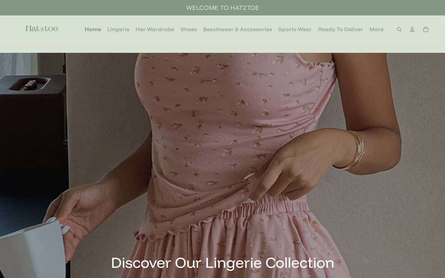 hat2toe.com homepage screenshot