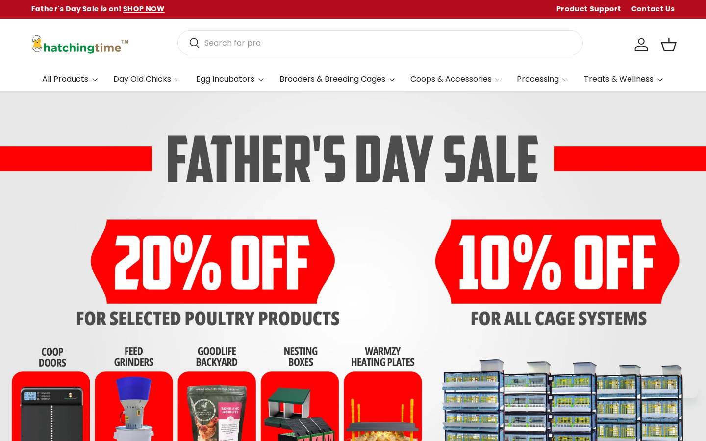 Hatching Time homepage screenshot