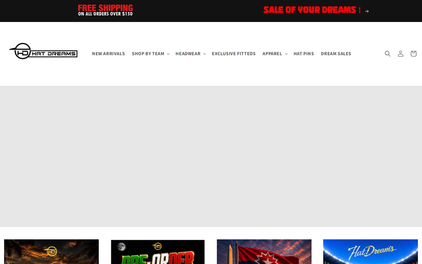 hatdreams.com homepage screenshot