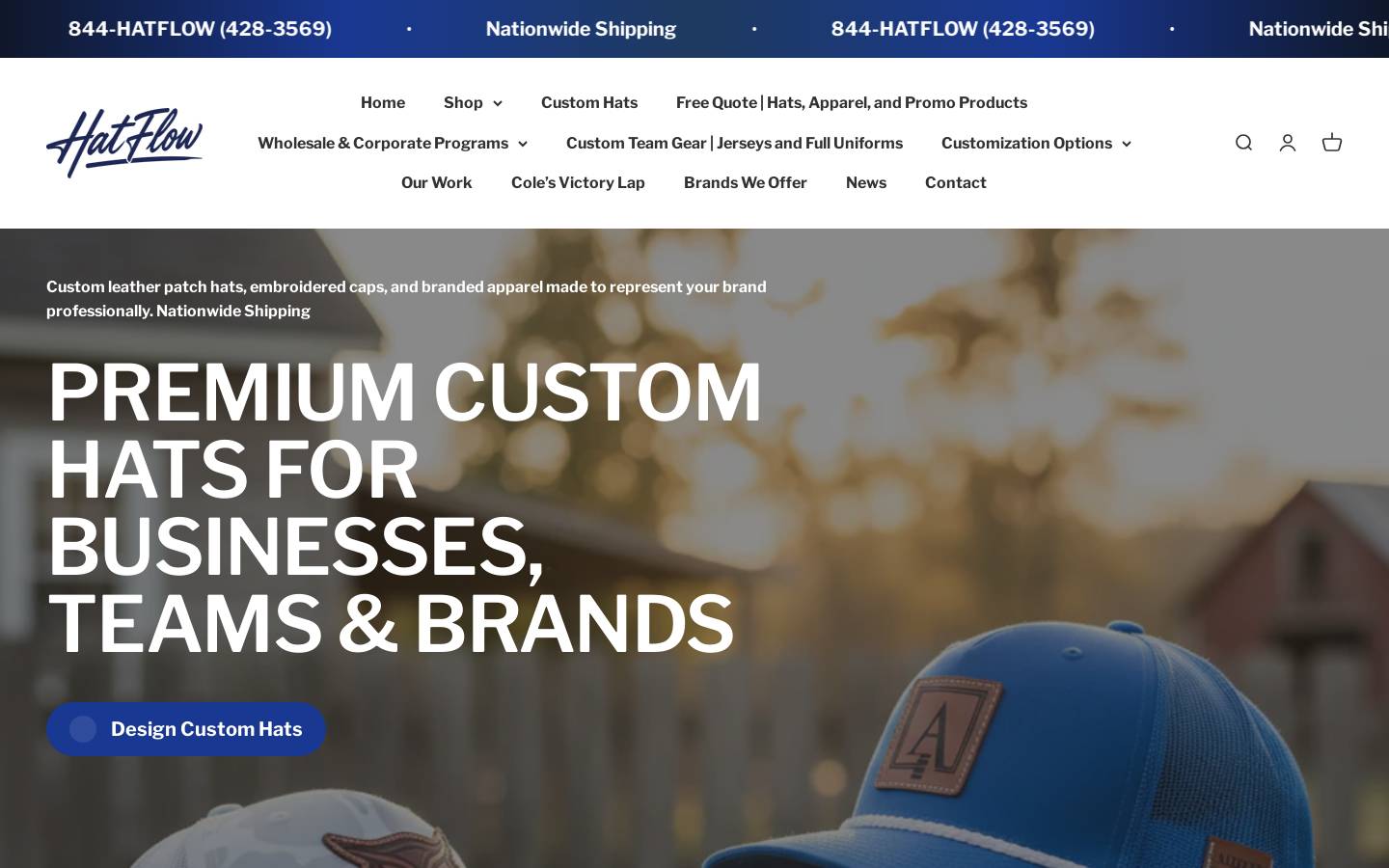 hatflowco.com homepage screenshot