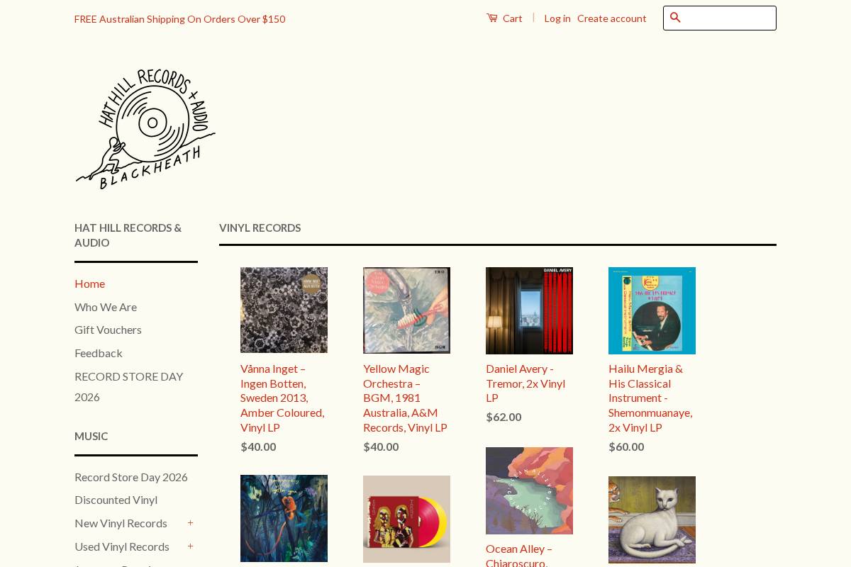 hathillgallery.com.au homepage screenshot