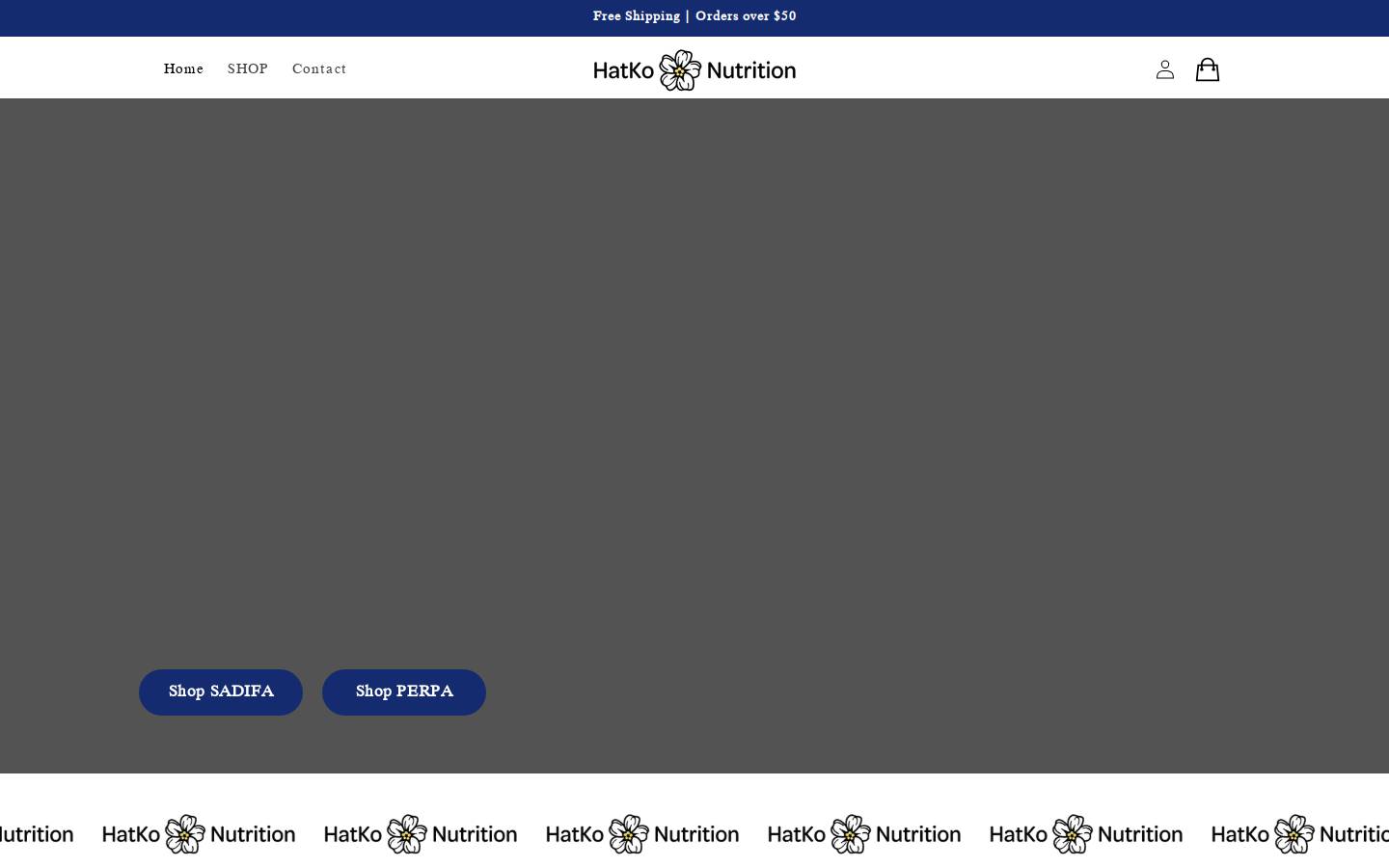 hatkonutrition.com homepage screenshot
