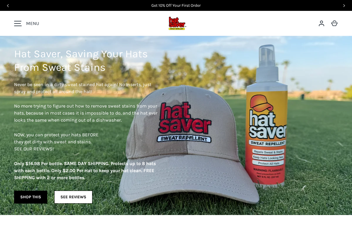 hatsaver.com homepage screenshot